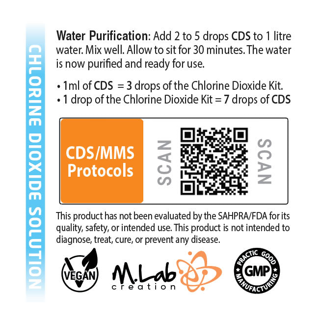 200ml Chlorine Dioxide Solution (CDS)(Miracle Mineral Solution) Glass Bottle