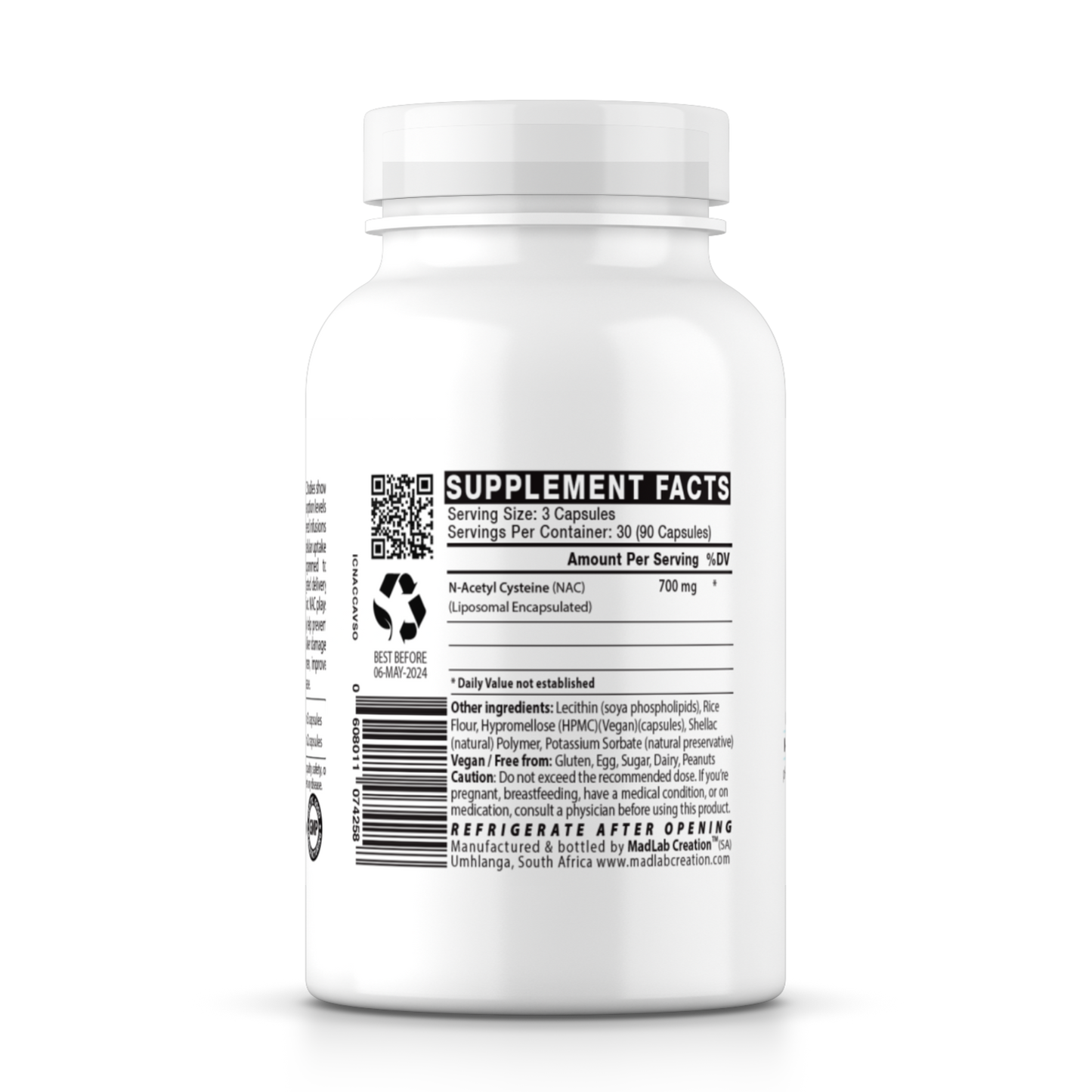 N-Acetyl Cysteine (NAC)(Liposomal) 700mg with Targeted Delivery