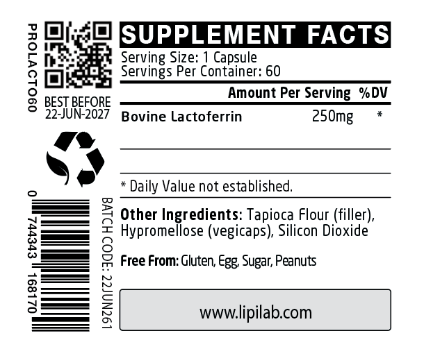 Pro Series - Lactoferrin 250mg - Capsules - 60's