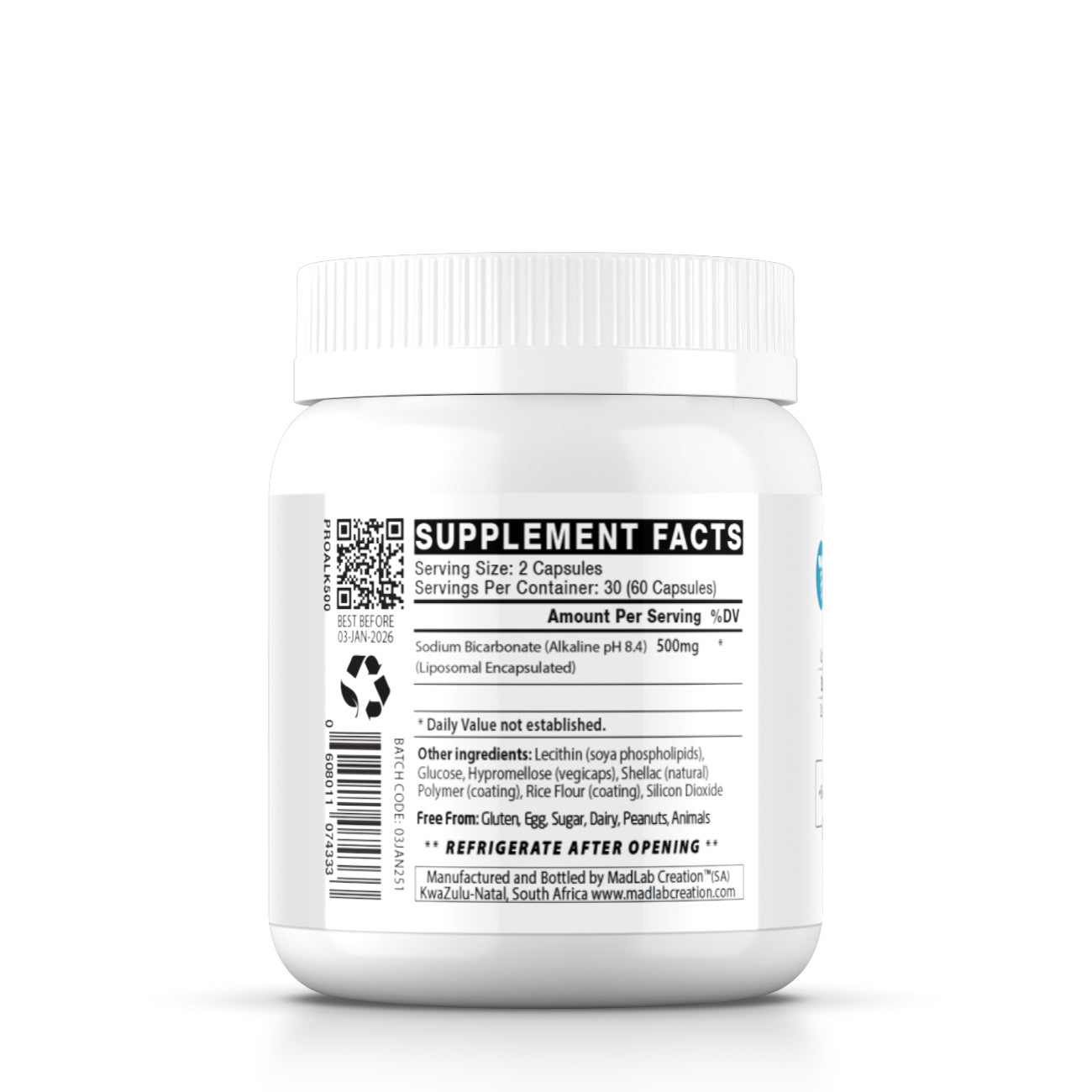 Pro Series Liposomal Sodium Bicarbonate 500mg