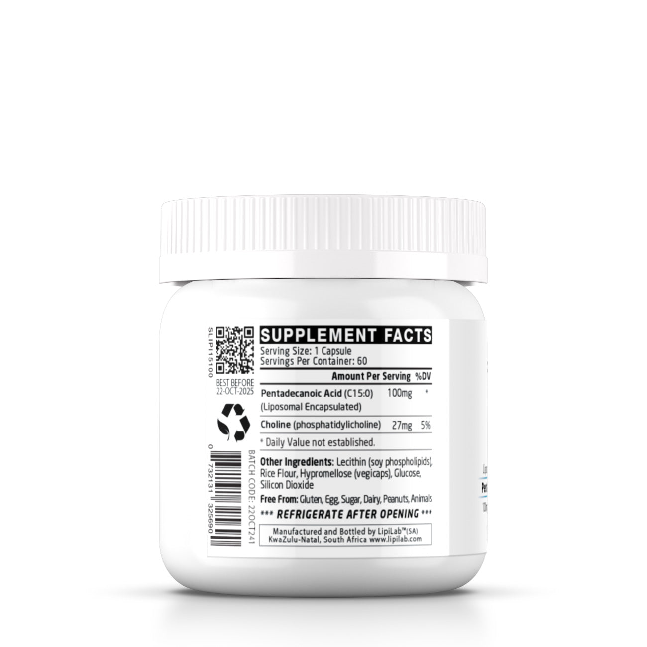 Liposomal Pentadecanoic Acid (Lipi15™) C15:0 - 60 Servings