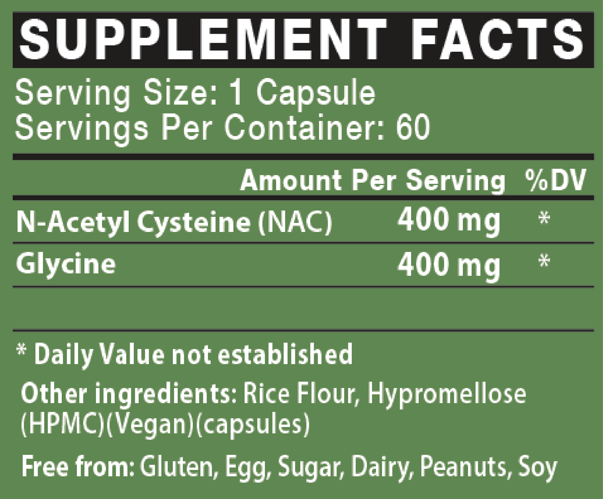 GlyNAC 800mg - Complex of Glycine & NAC (N-Acetyl Cysteine)