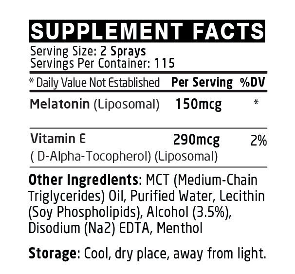 Lab Research - DTB Melatonin - Intranasal Delivery - Nasal Spray 150mcg - 30ml