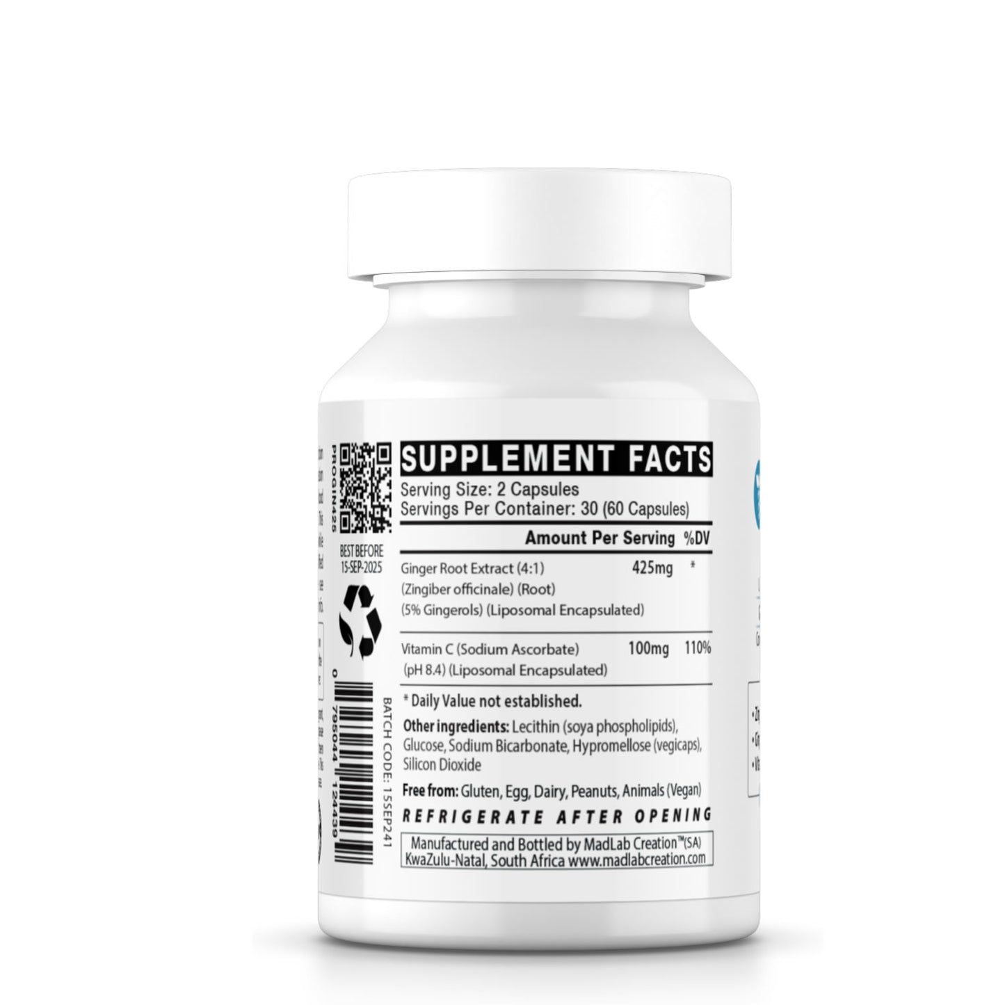 Pro Series Liposomal Ginger Root Extract 425mg