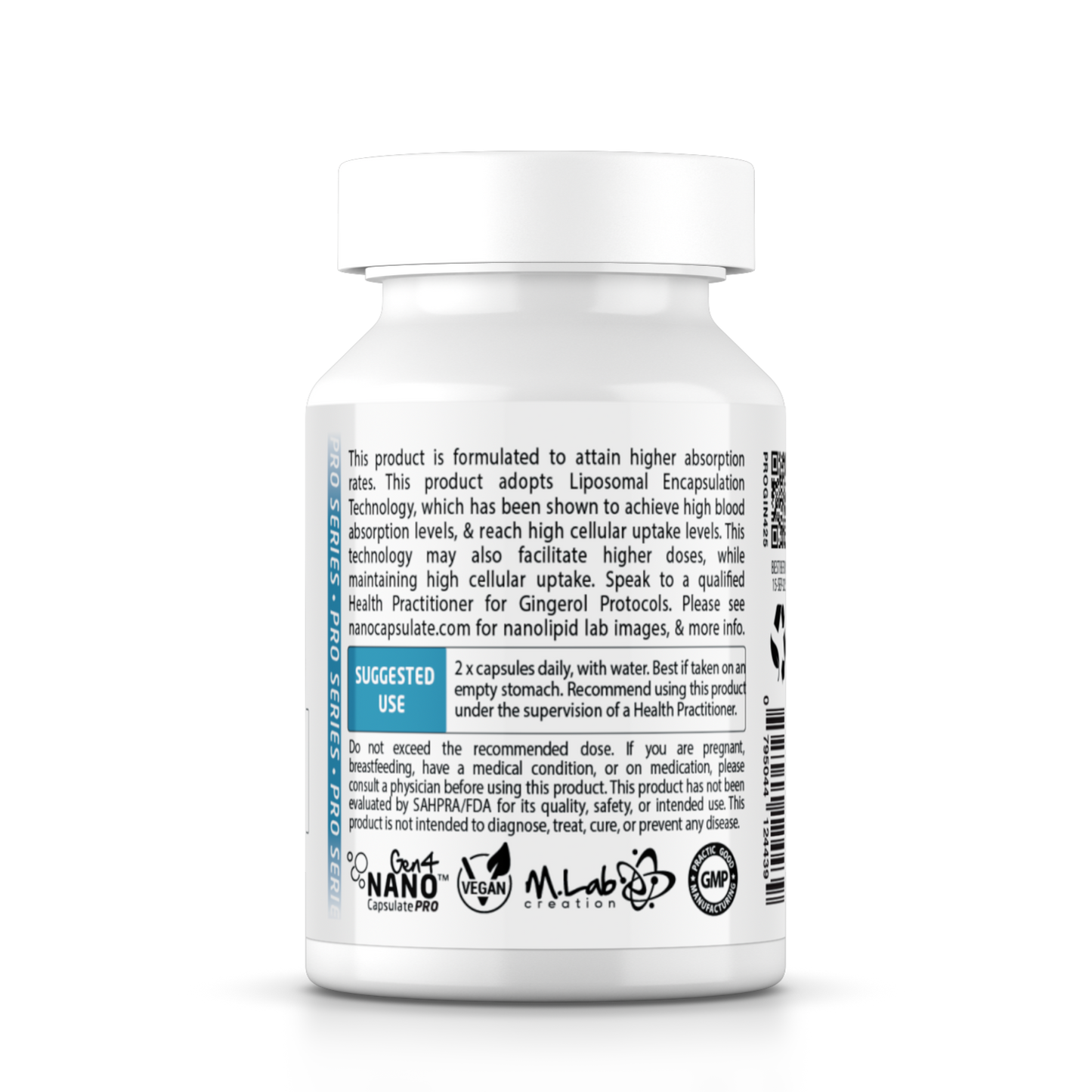 Pro Series Liposomal Ginger Root Extract 425mg