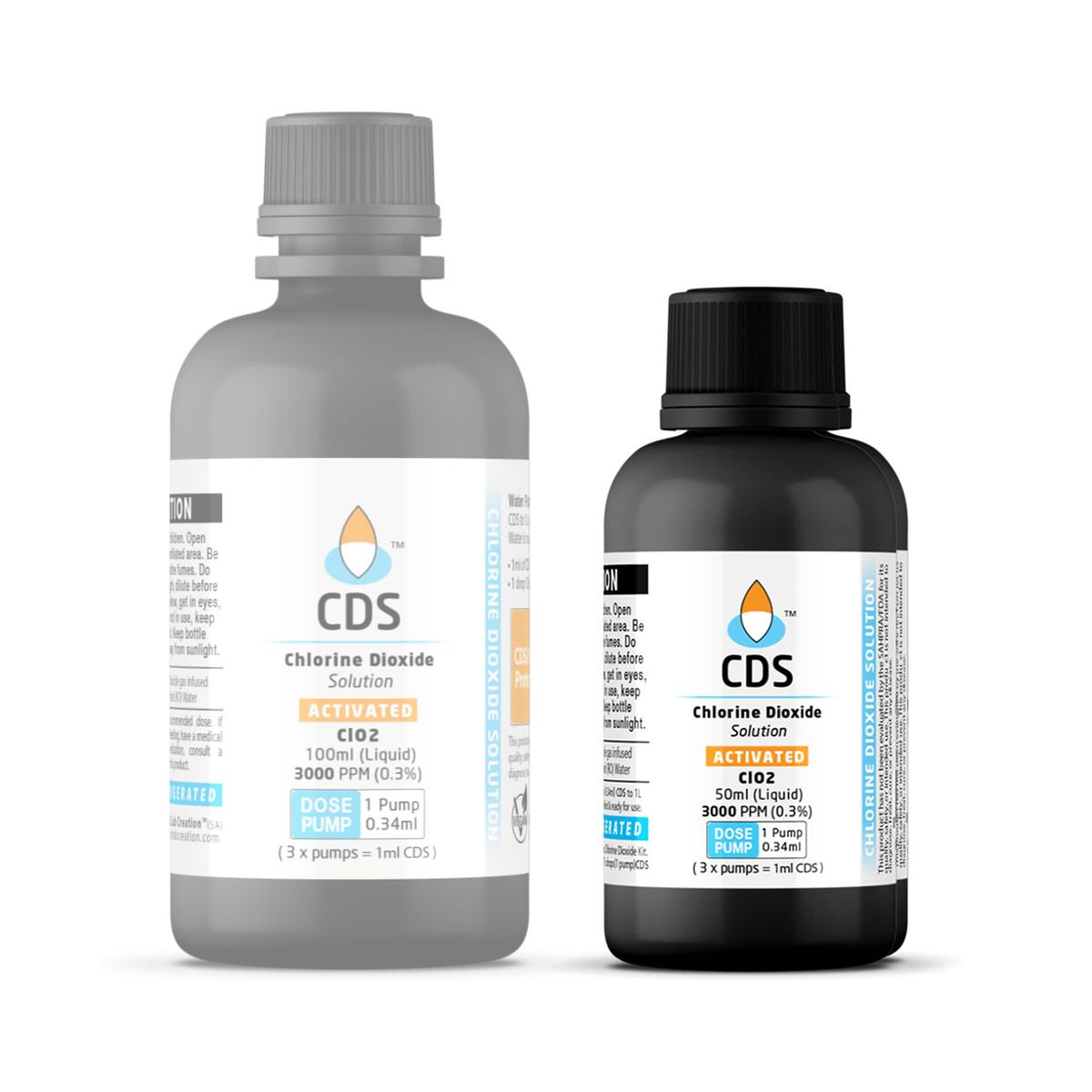 50ml Chlorine Dioxide Solution w/Dose-Pump (CDS)(Miracle Mineral Solution)