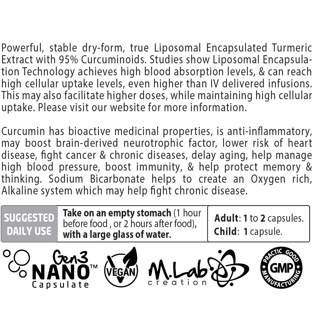 Turmeric Extract (Liposomal) Curcumin (95% Curcuminoids) 400mg