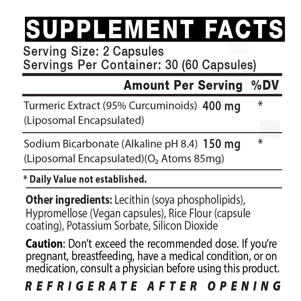Turmeric Extract (Liposomal) Curcumin (95% Curcuminoids) 400mg