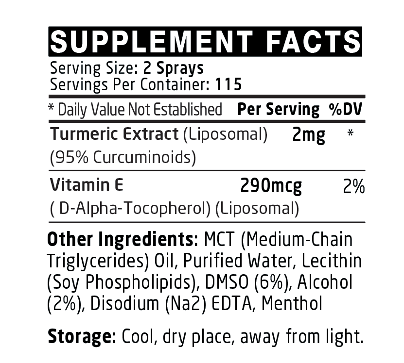 DTB Curcuminoids - Intranasal Delivery - Nasal Spray - 30ml