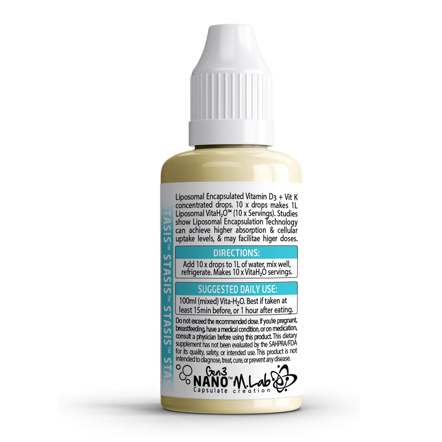Vitamin D3 (Liposomal) + Vitamin K2 & K1 Drops 1,000IU