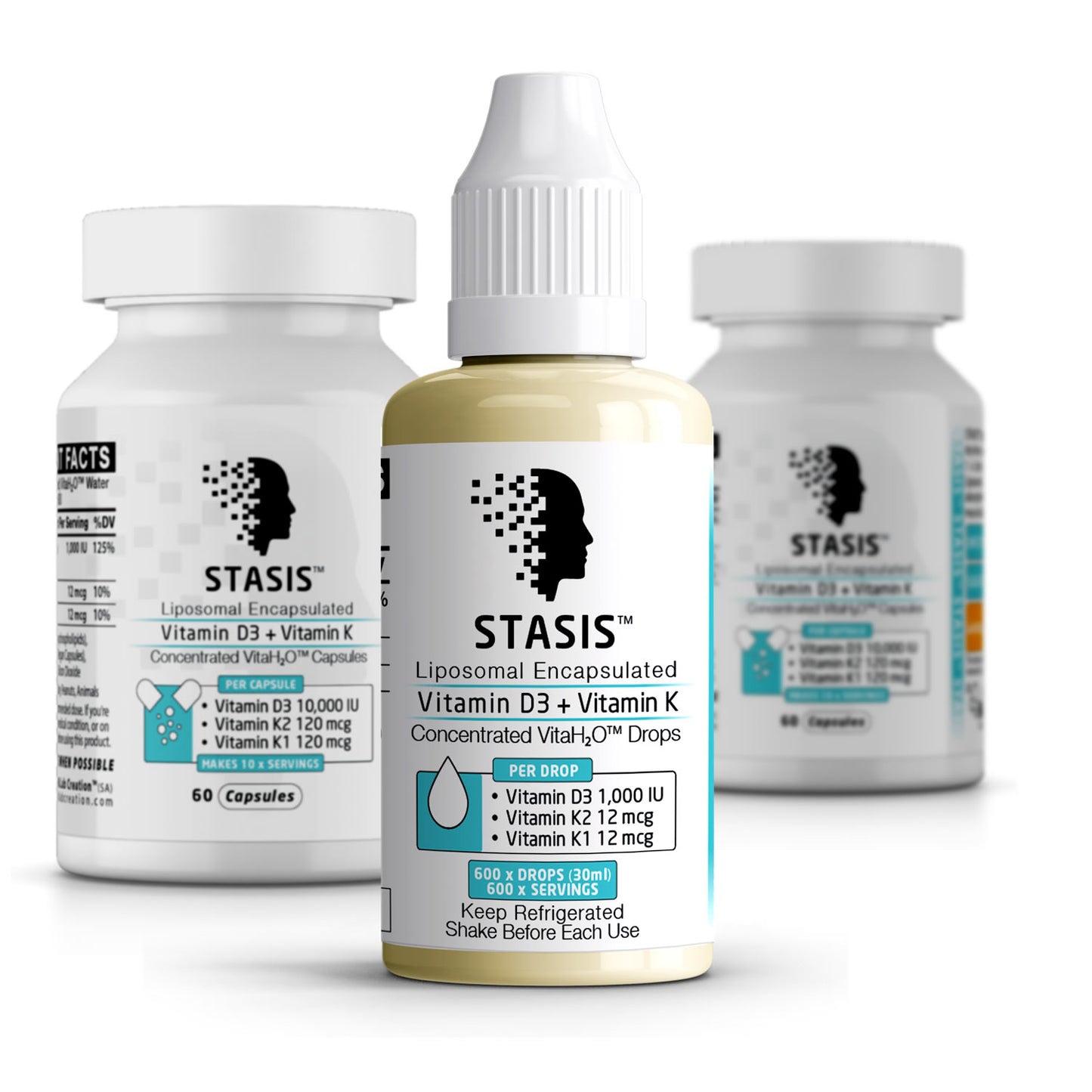 Vitamin D3 (Liposomal) + Vitamin K2 & K1 Drops 1,000IU