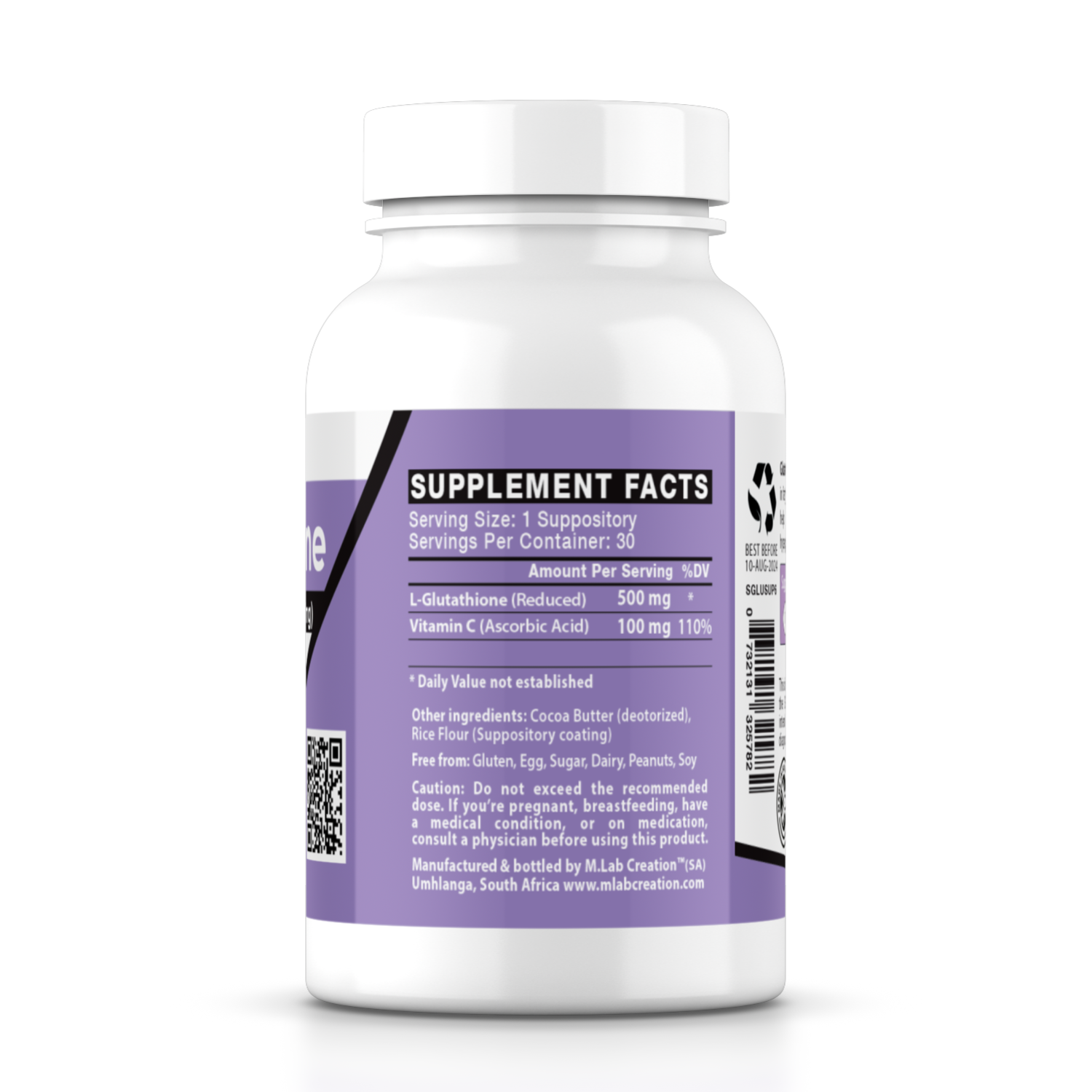 L-Glutathione Suppositories 600mg - Vitamin C - Cocoa Butter LipiLab L-Glutathione Suppositories 600mg - Vitamin C - Cocoa Butter LipiLab