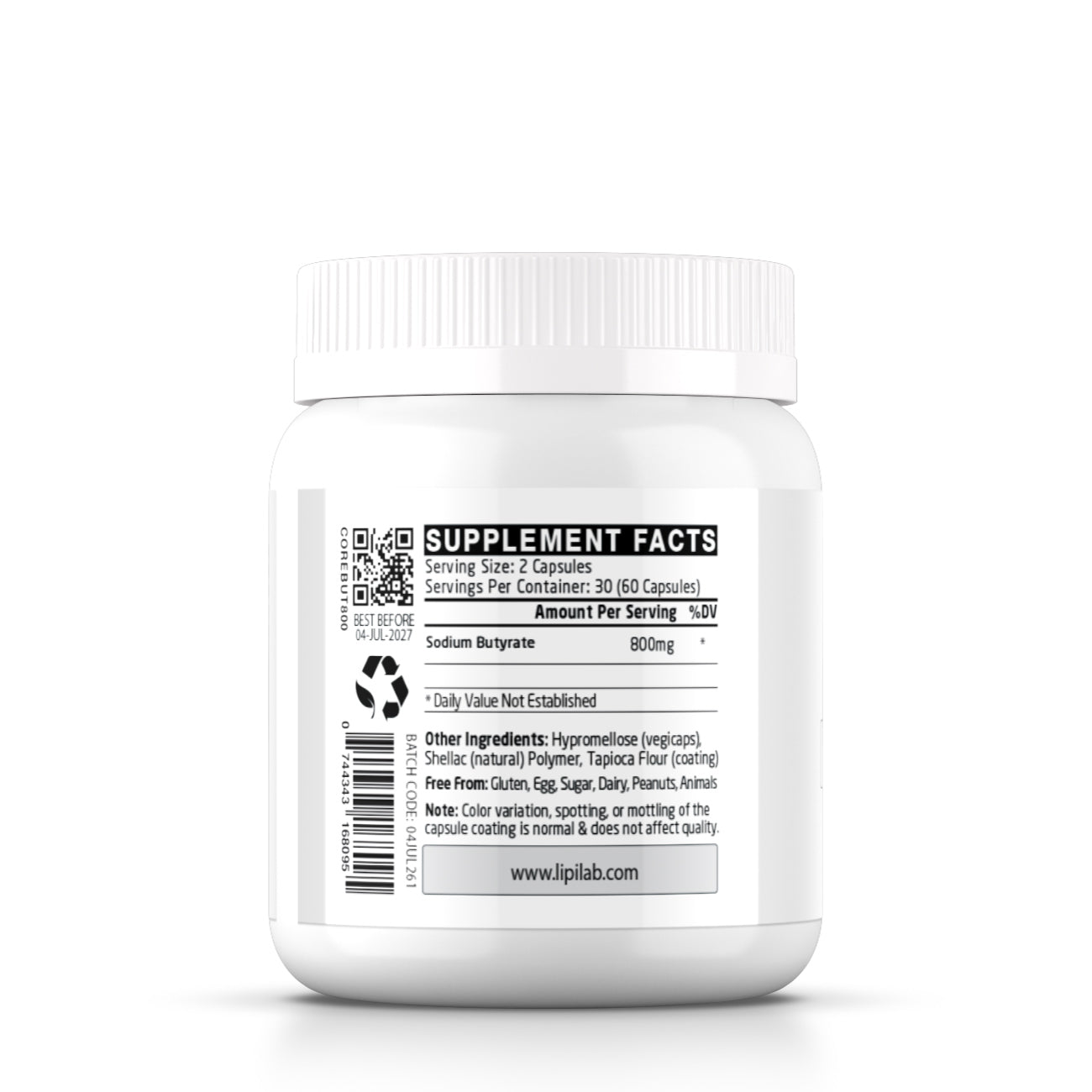 Pro Series - Butyrate 800mg - 60 Enteric Coated Capsules (30's)