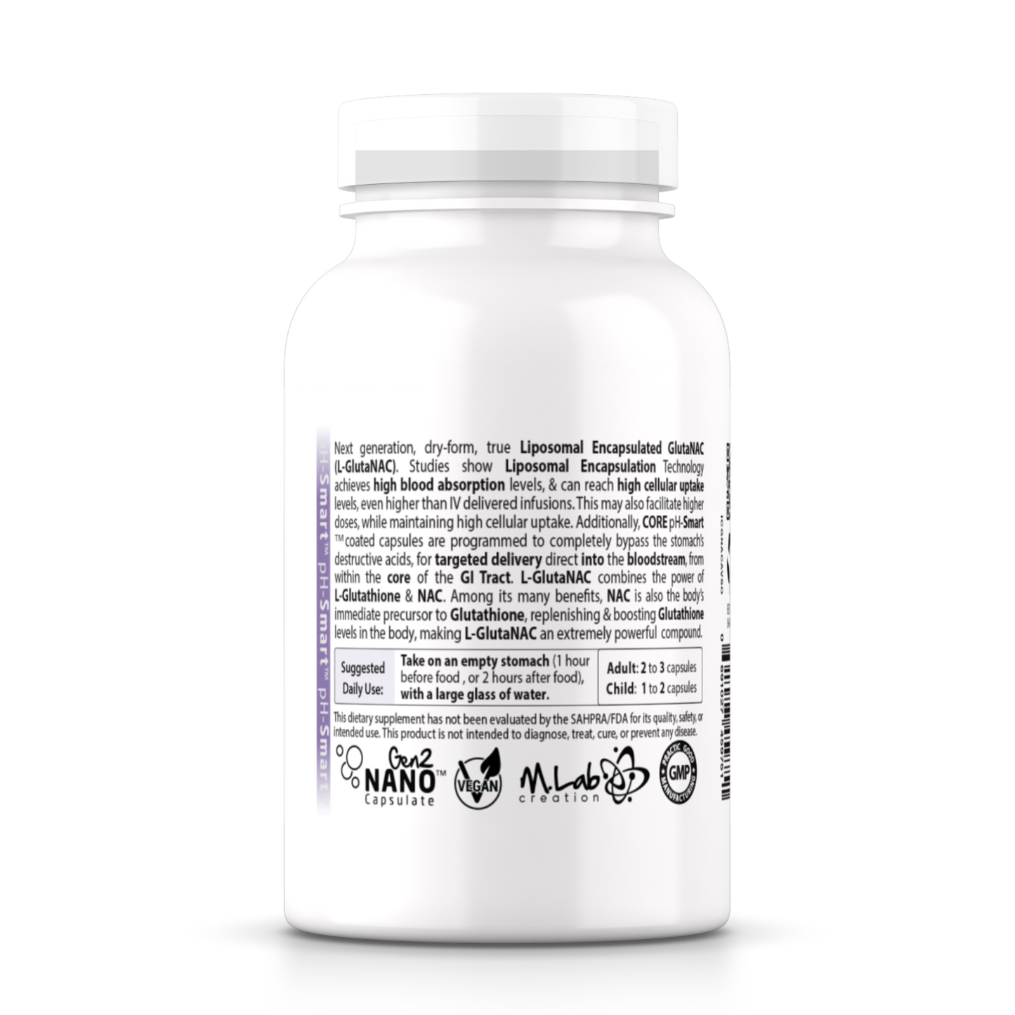 GlutaNAC (Liposomal)(L-Glutathione & NAC) 700mg with Targeted Delivery