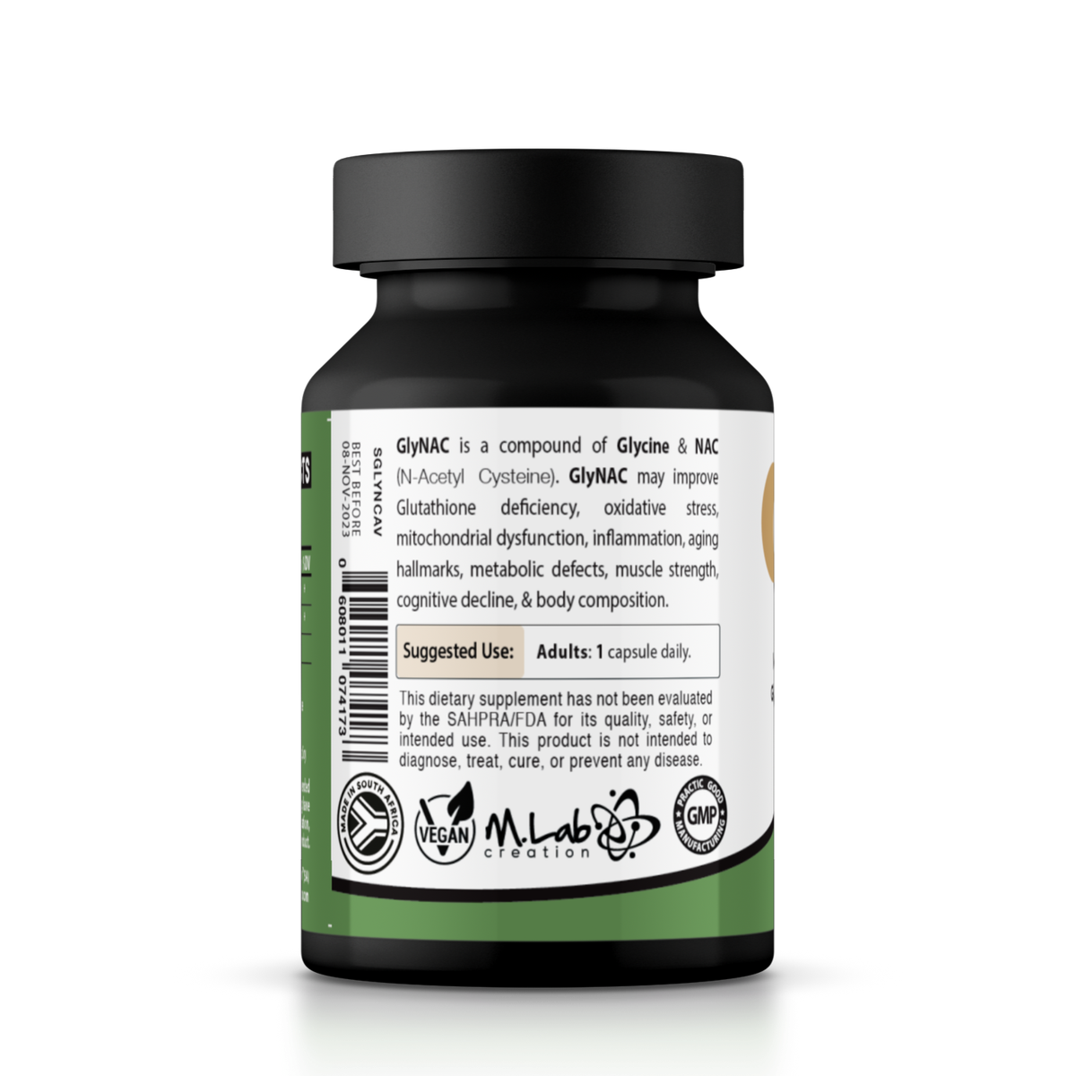 GlyNAC 800mg - Complex of Glycine & NAC (N-Acetyl Cysteine) LipiLab GlyNAC 800mg - Complex of Glycine & NAC (N-Acetyl Cysteine) LipiLab