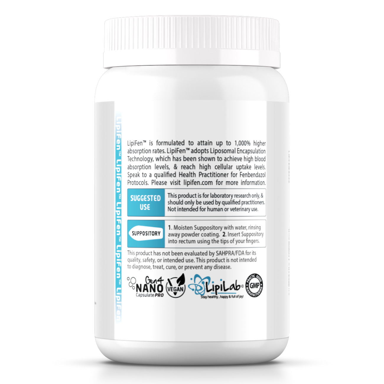 Lab Research - Liposomal Fenbendazole (LipiFen™) 222mg Suppositories